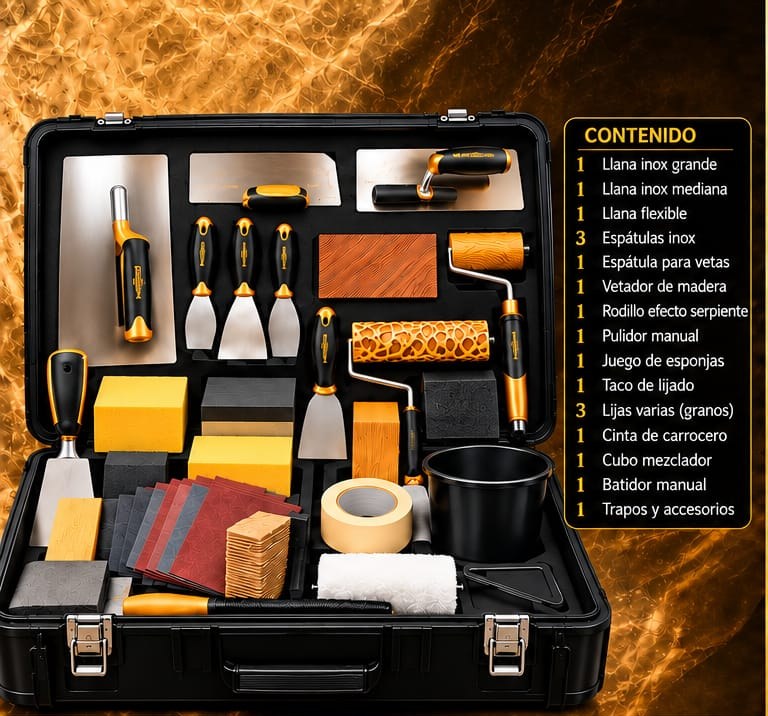 Maleta pro de herramientas para estuco